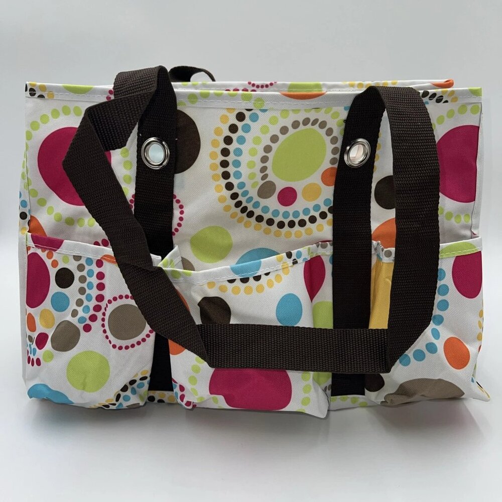 NWT Retired Thirty-One Circle Spirals Organizing Utility Tote